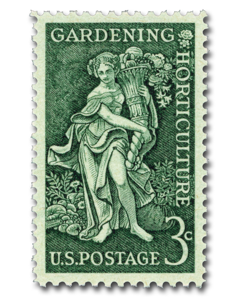 1100 - 1958 3c Gardening - Horticulture - Mystic Stamp Company