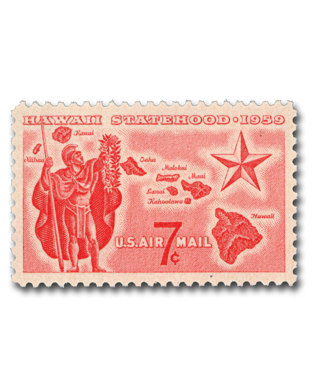 C55 - 1959 7c Hawaii Statehood - Mystic Stamp Company