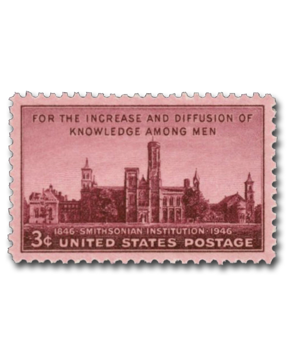 943 - 1946 3c Smithsonian Institution - Mystic Stamp Company