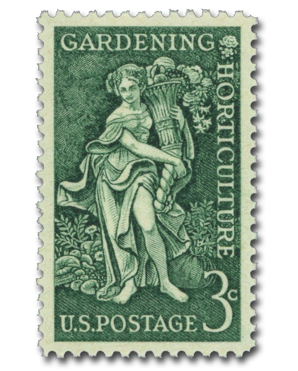 1100 - 1958 3c Gardening - Horticulture - Mystic Stamp Company