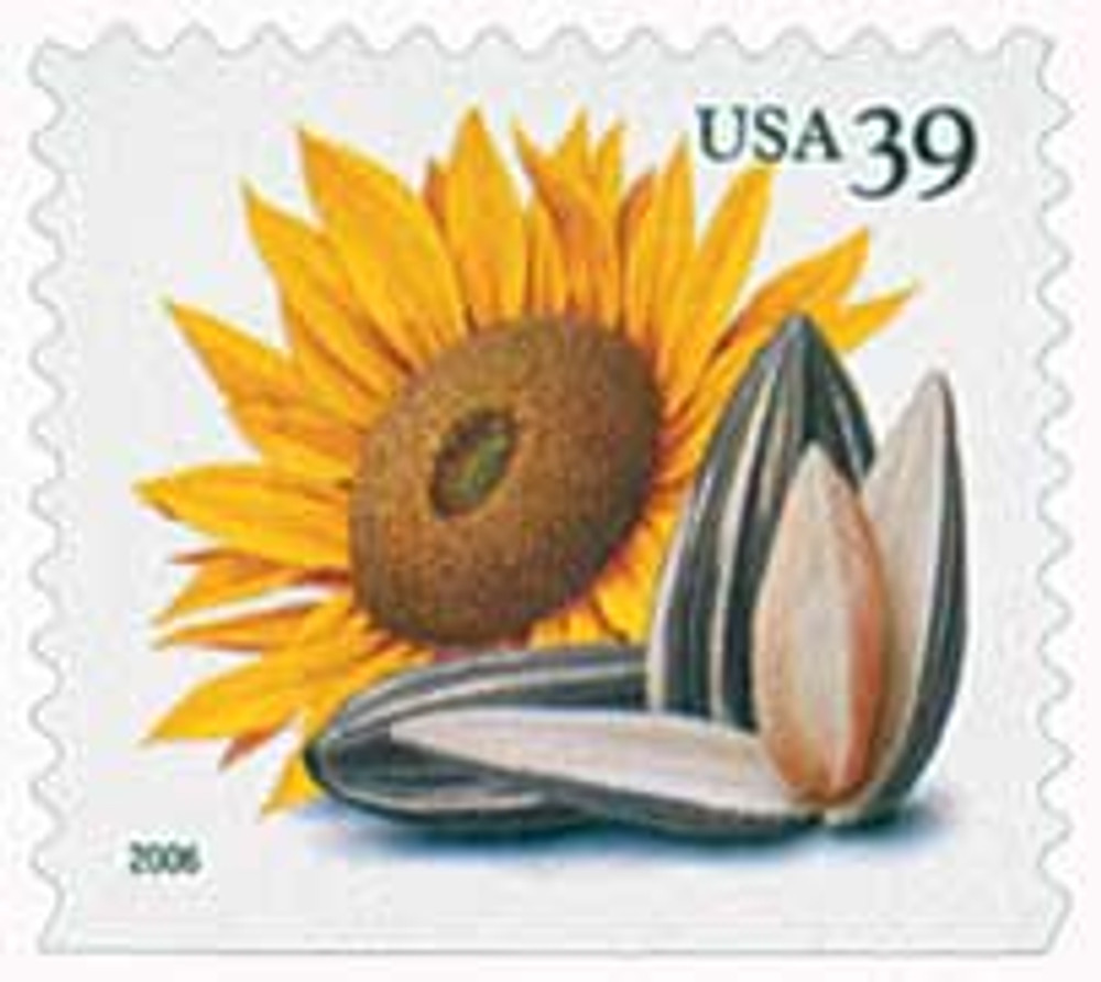 4016 - 2006 39c Crops of America: Sunflower and Seeds