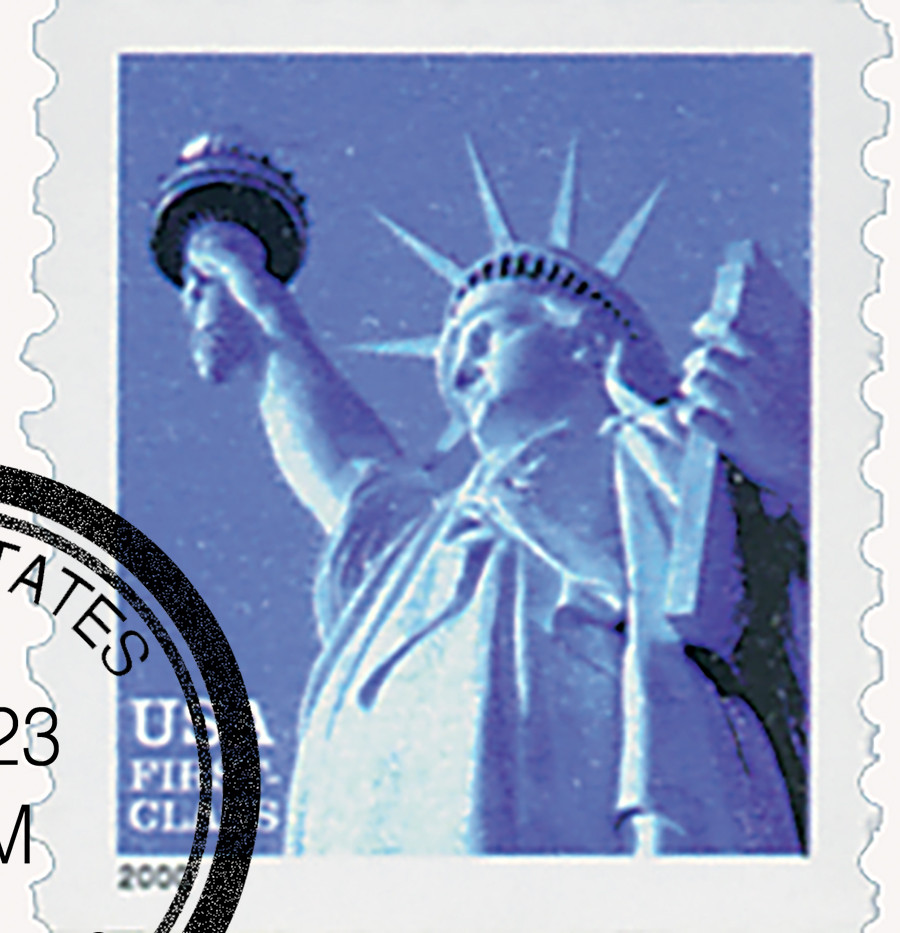 3452 - 2000 34c Statue of Liberty, 9.75 perf, coil - Mystic Stamp