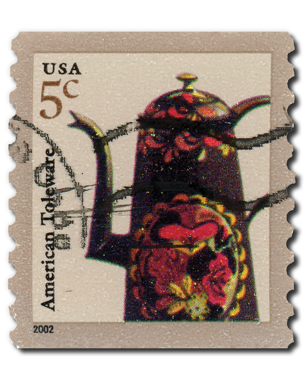 50s〜 アメリカアンティーク 絵画 USA カントリー ミッドセンチュリー 3612 - 2002 5c American Toleware - Mystic Stamp Company