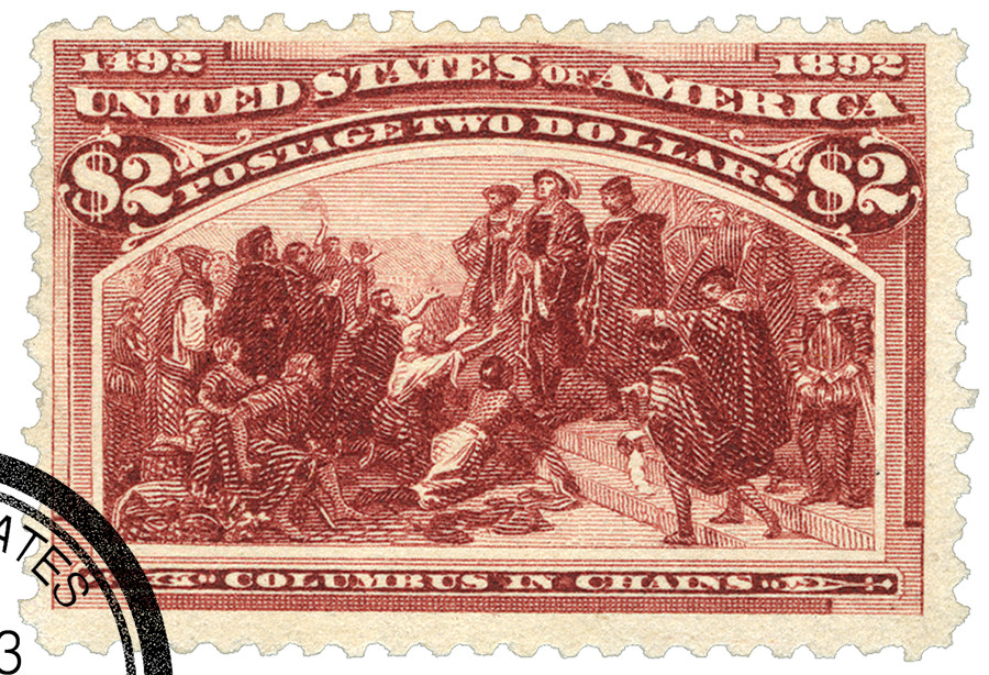 242 - 1893 $2 Columbus in Chains, Brown Red - Mystic Stamp Company