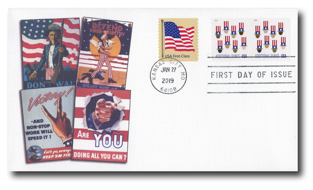 5341 - 2019 15c Uncle Sam's Hat (Reissue) - Mystic Stamp Company