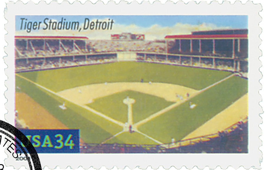 3511 - 2001 34c Legendary Baseball Fields: Tiger Stadium - Mystic