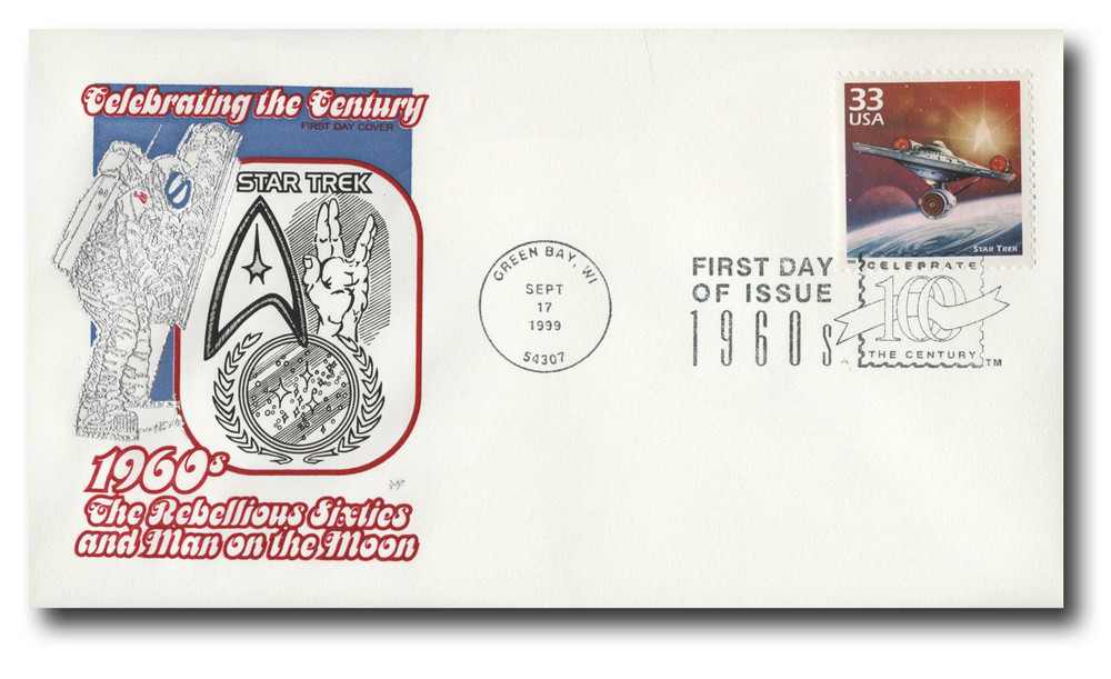 3188e - 1999 33c Celebrate the Century - 1960s: Star Trek - Mystic