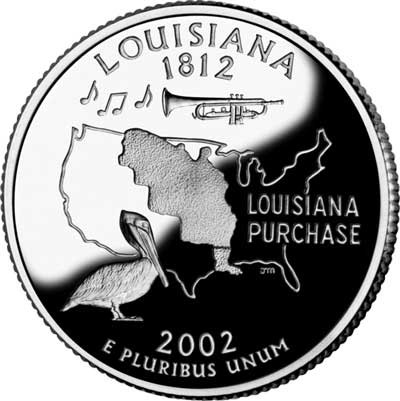 CNLA25P - 2002 Louisiana State Quarter, P Mint - Mystic Stamp Company
