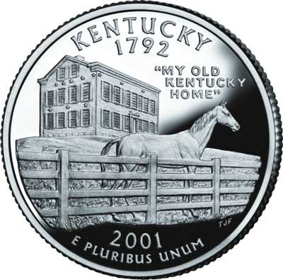 CNKY25P - 2001 Kentucky State Quarter, P Mint - Mystic Stamp