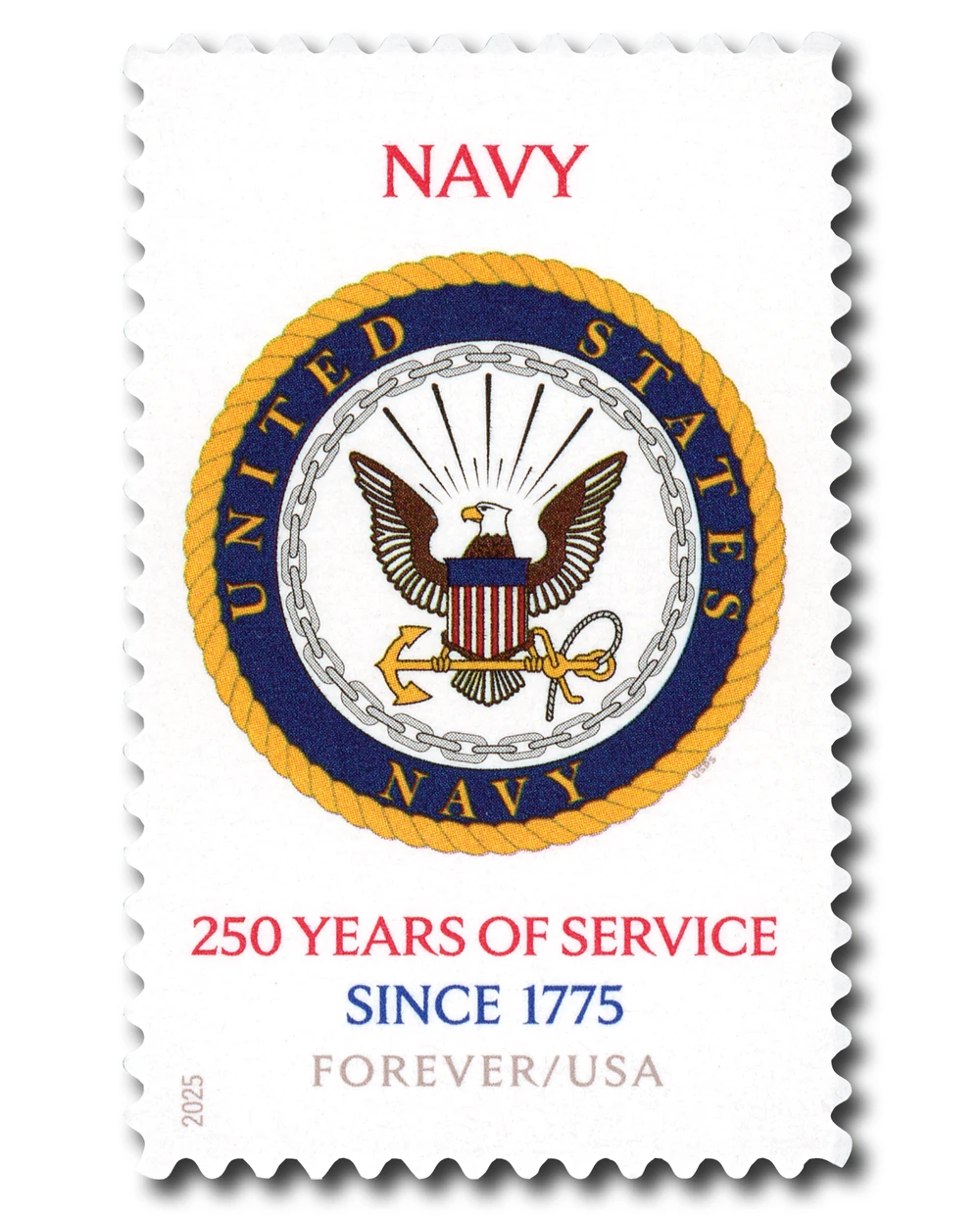 6004 - 2025 First-Class Forever Stamp - US Navy 250th Anniversary