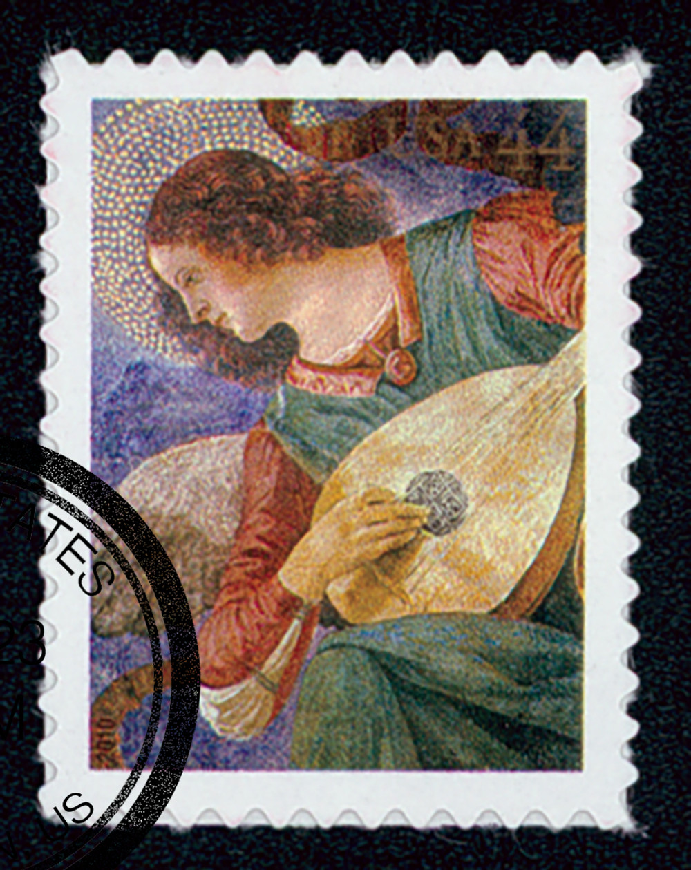 4477 - 2010 44c Angel with Lute - Mystic Stamp Company