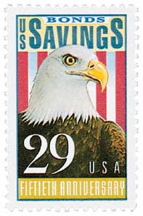 2534 - 1991 29c US Savings Bonds - Mystic Stamp Company