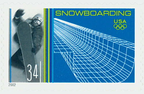 3553 - 2002 34c Winter Olympics: Snowboarding - Mystic Stamp Company