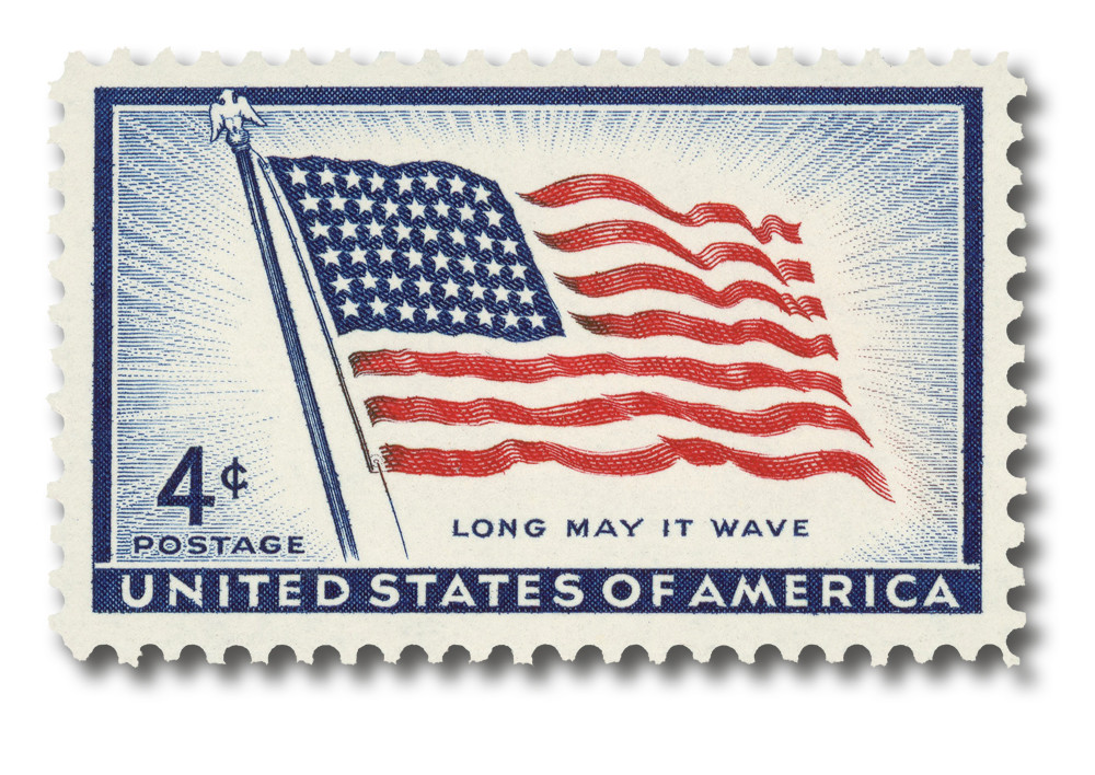1094 - 1957 4c Old Glory, 48 Stars - Mystic Stamp Company