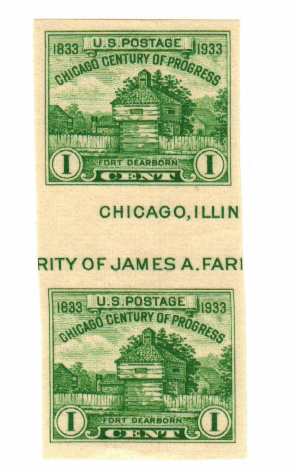 343077 -- Mint Horizontal Gutter Pair -- Mint Stamp(s)