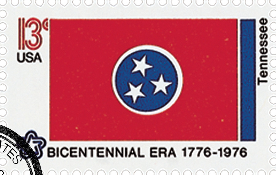 1648 - 1976 13c Bicentennial State Flags: Tennessee - Mystic Stamp