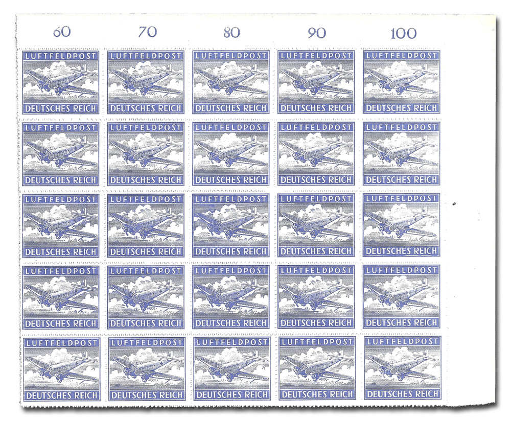 MC1a - 1942 Germany, Military Airmail Stamp, Junkers 52 Transport