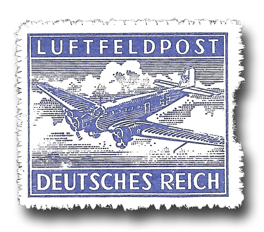 MC1a - 1942 Germany, Military Airmail Stamp, Junkers 52 Transport