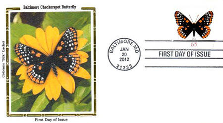 4603 - 2012 65c Baltimore Checkerspot Butterfly - Mystic Stamp Company