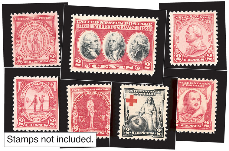 MM2272 - 1930-31 Year Set Mounts (7) - Mystic Stamp Company