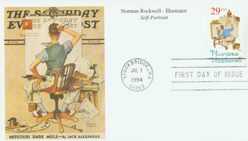 2839 - 1994 29c Norman Rockwell - Mystic Stamp Company
