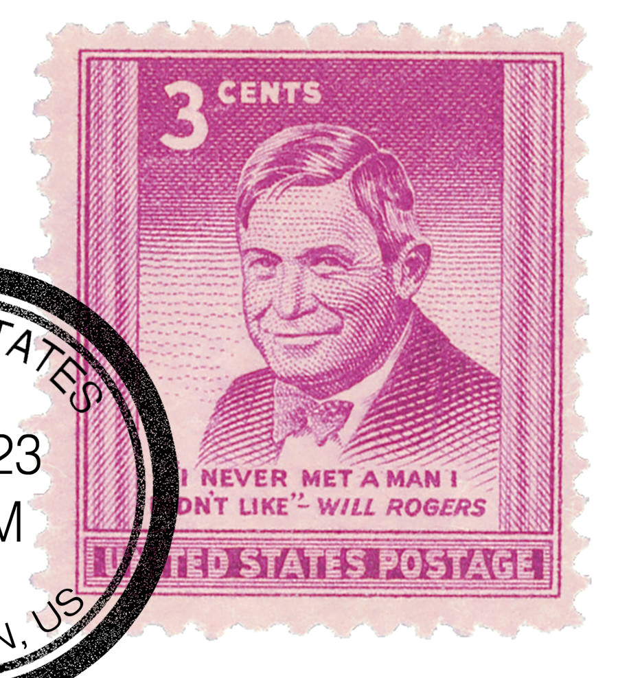 975 - 1948 3c Will Rogers - Mystic Stamp Company