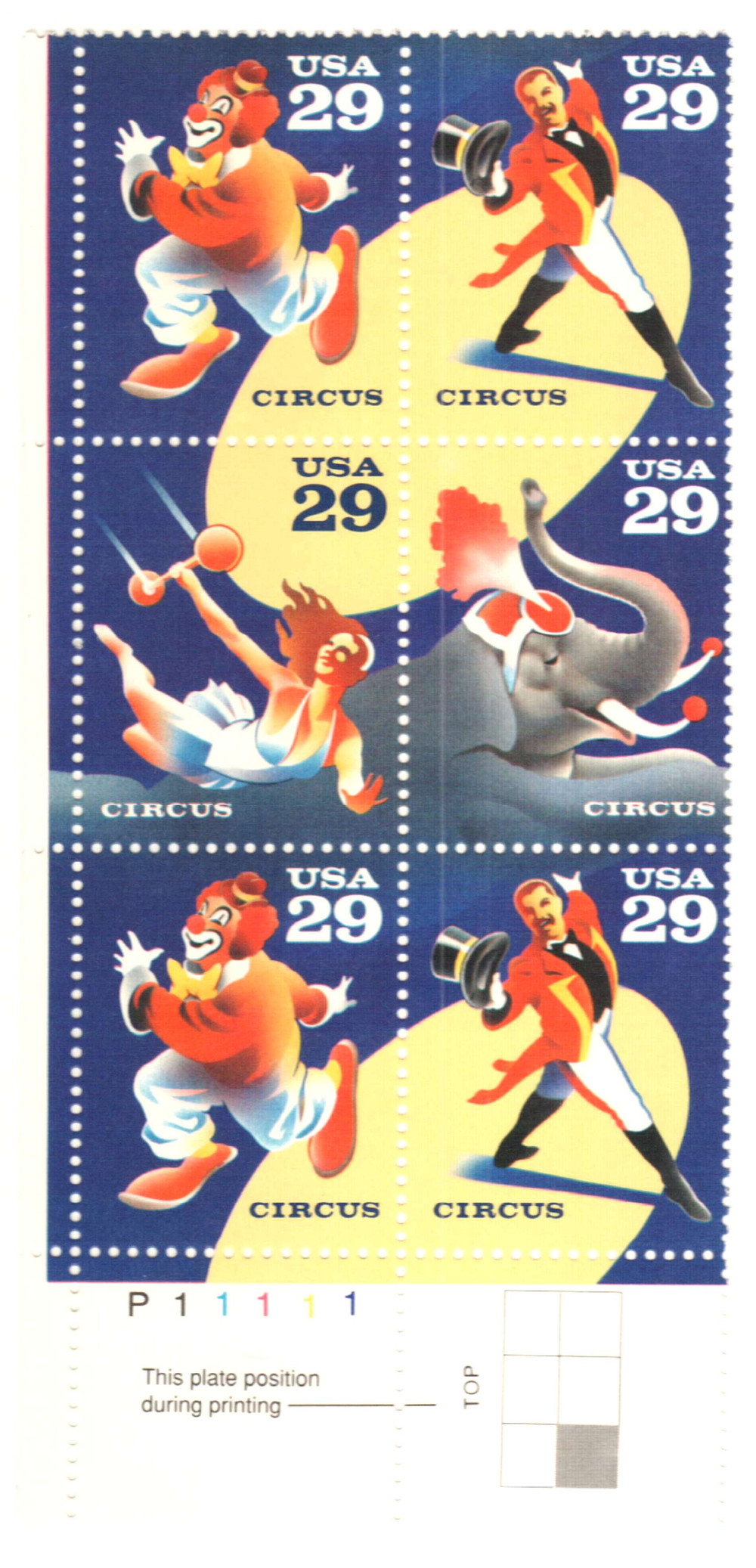2750-53 - 1993 29c Circus - Mystic Stamp Company