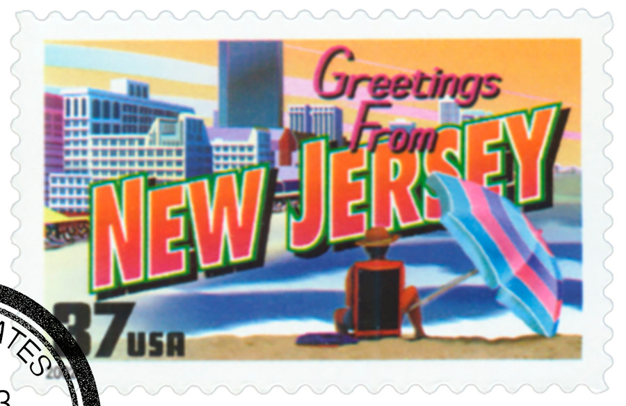 3725 - 2002 37c Greetings from America: New Jersey - Mystic Stamp