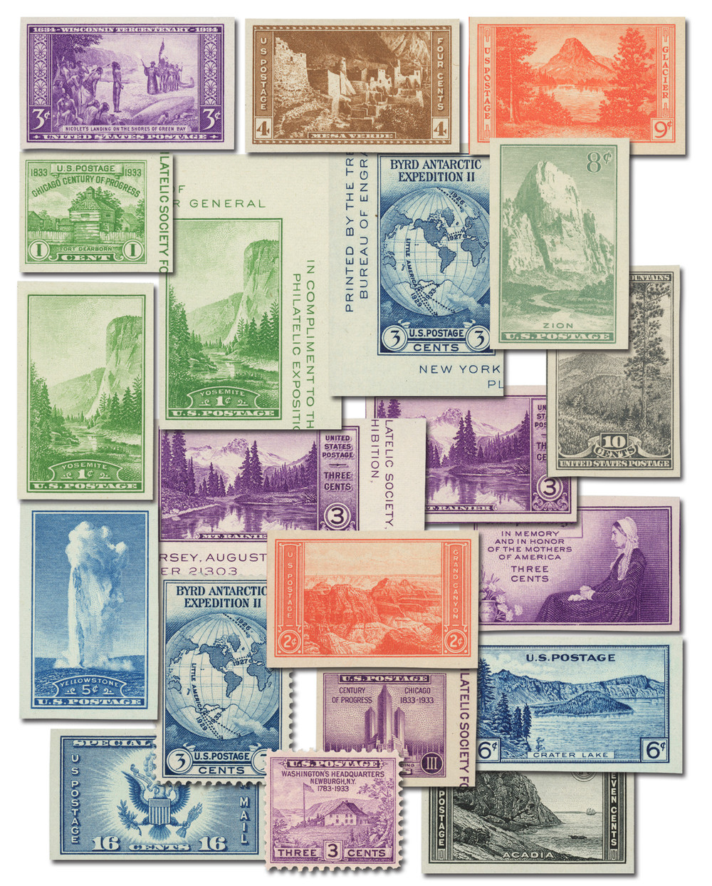 752-71 - 1935 Farley's Follies, Set of 20 Stamps - Mystic Stamp