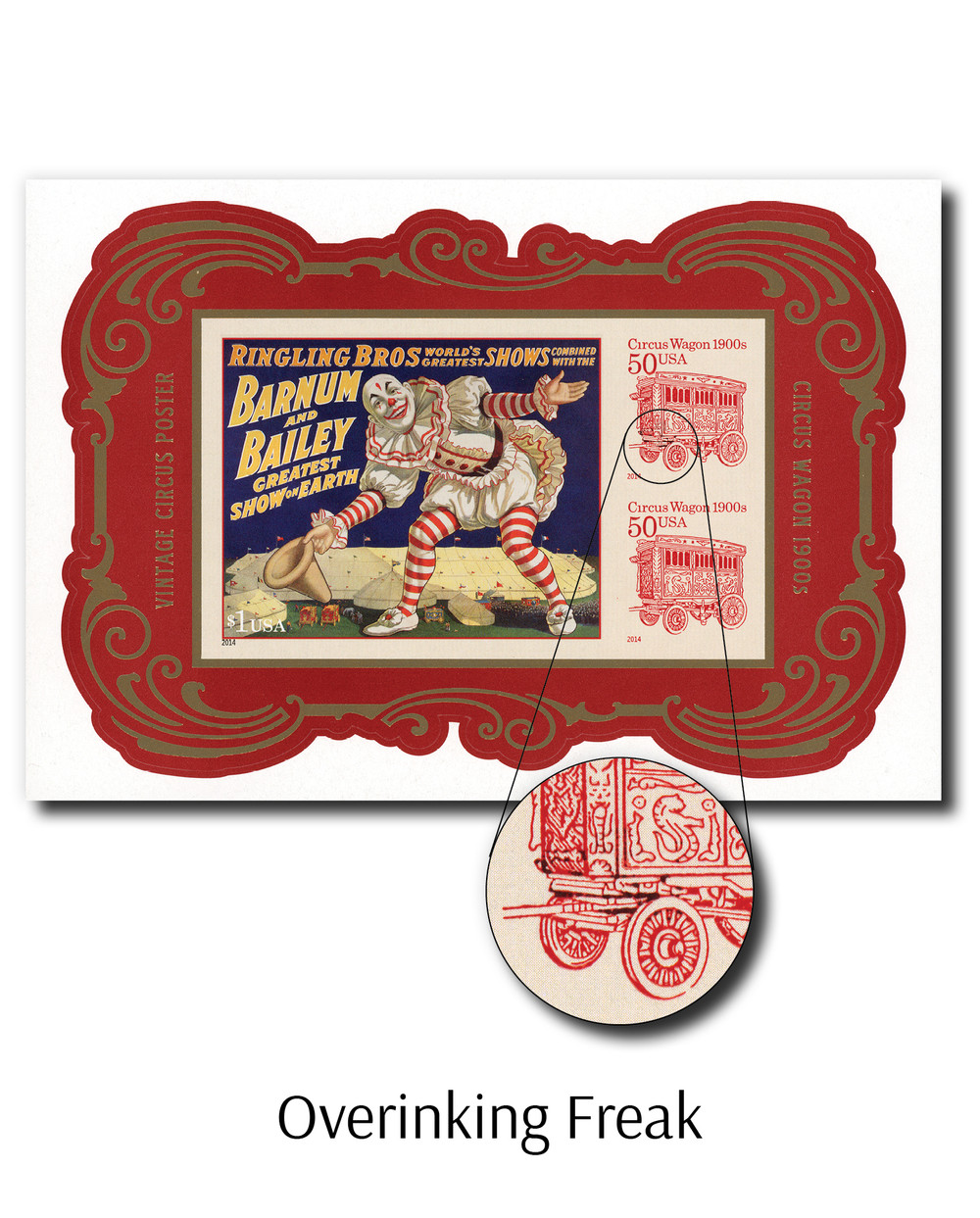【サイン入・ステッカー付】INNOSENT in FORMAL / CIRCUS 4905c - 2014 $2.00 Circus Souvenir Sheet - Mystic Stamp Company