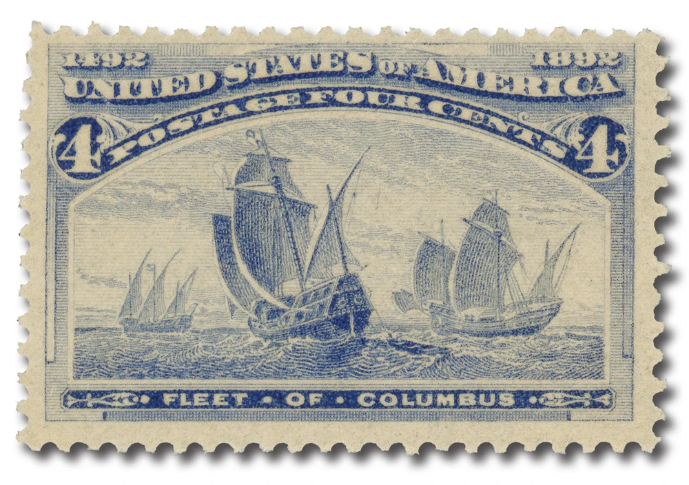 233 - 1893 4c Fleet of Columbus, Ultramarine - Mystic Stamp Company