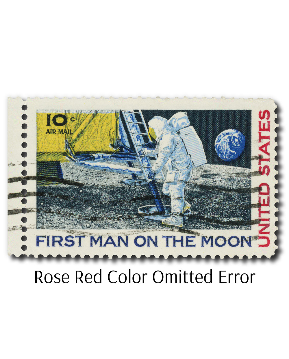 C76a - 1969 10c First Man on the Moon - Mystic Stamp Company