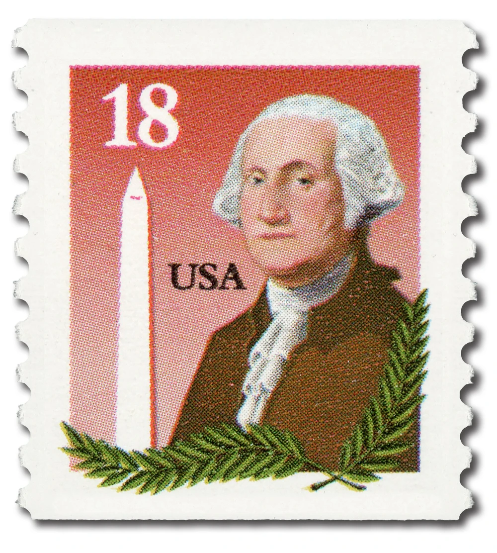 【貴重品】米海軍ジョージワシントントン　記念ミニコップ 2149 - 1985 18c George Washington & Monument - Mystic Stamp Company