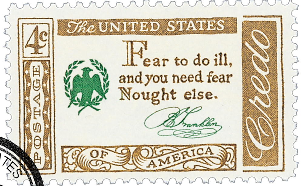 1140 - 1960 4c American Credo: Benjamin Franklin - Mystic
