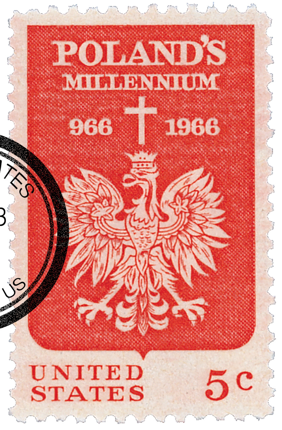 1313 - 1966 5c Polish Millennium - Mystic Stamp Company