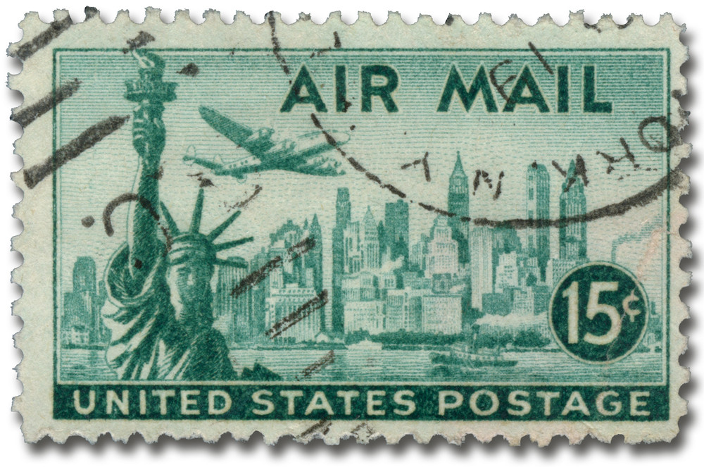 C35 - 1947 15c New York Skyline - Mystic Stamp Company