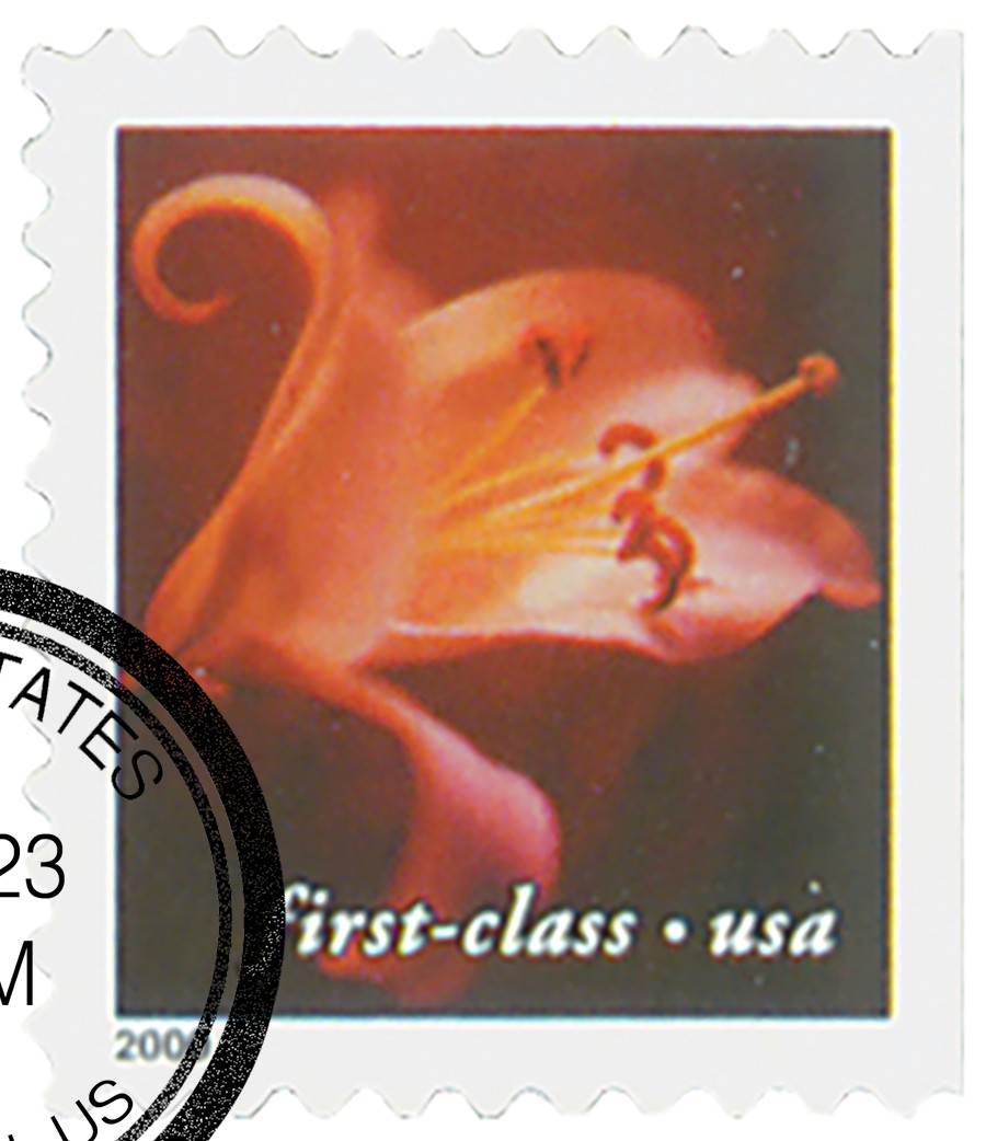 3457 - 2000 34c Flowers: Asian Hybrid, 10.5 x 10.75 perf, booklet