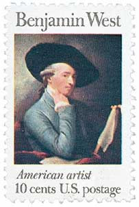 1553 - 1975 10c Benjamin West - Mystic Stamp Company