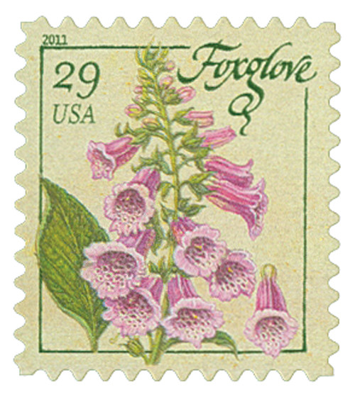 4507 - 2011 29c Herbs: Foxglove - Mystic Stamp Company