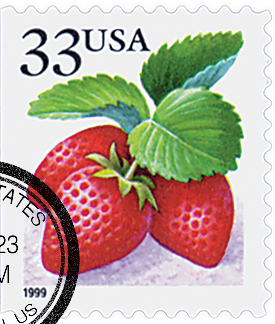 strawberry♡様確認用 3296 - 1999 33c Fruit: Berries - Strawberries - Mystic Stamp Company
