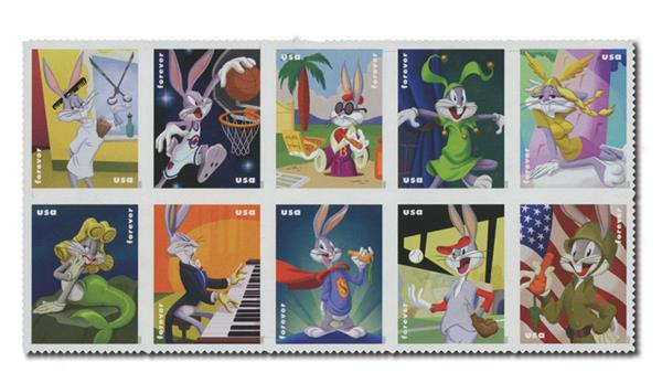 5494-5503 - 2020 First-Class Forever Stamps - Bugs Bunny - Mystic