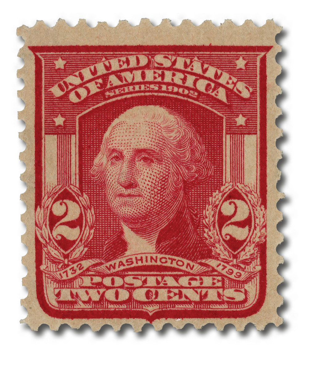 319F - 1908 2c Washington, Lake, Double Line Watermark, Type II