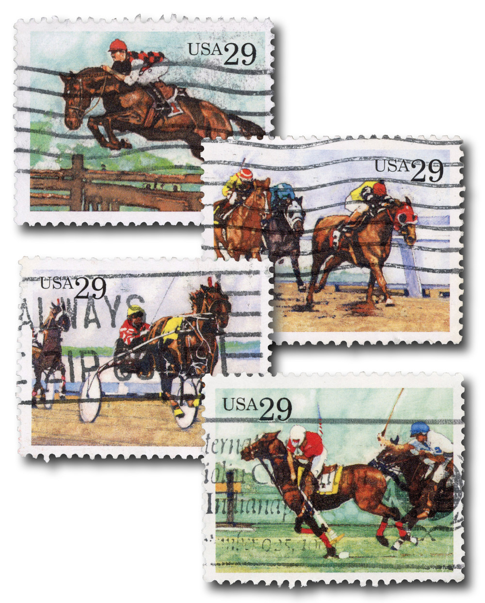 2756-59 - 1993 29c Sporting Horses - Mystic Stamp Company