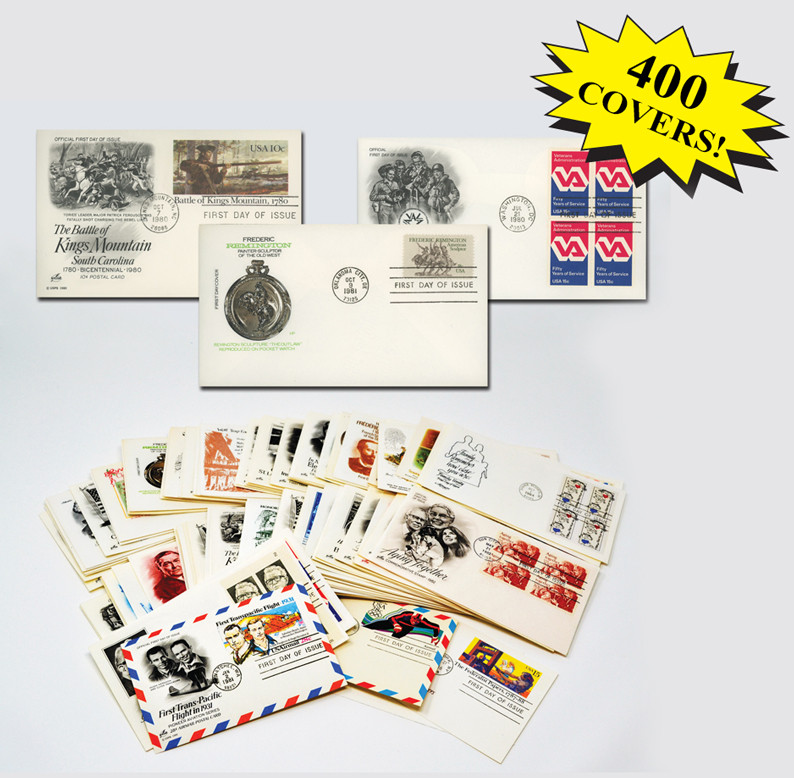MCV019C - 1980s First Day Covers, Collection of 400 - Mystic Stamp