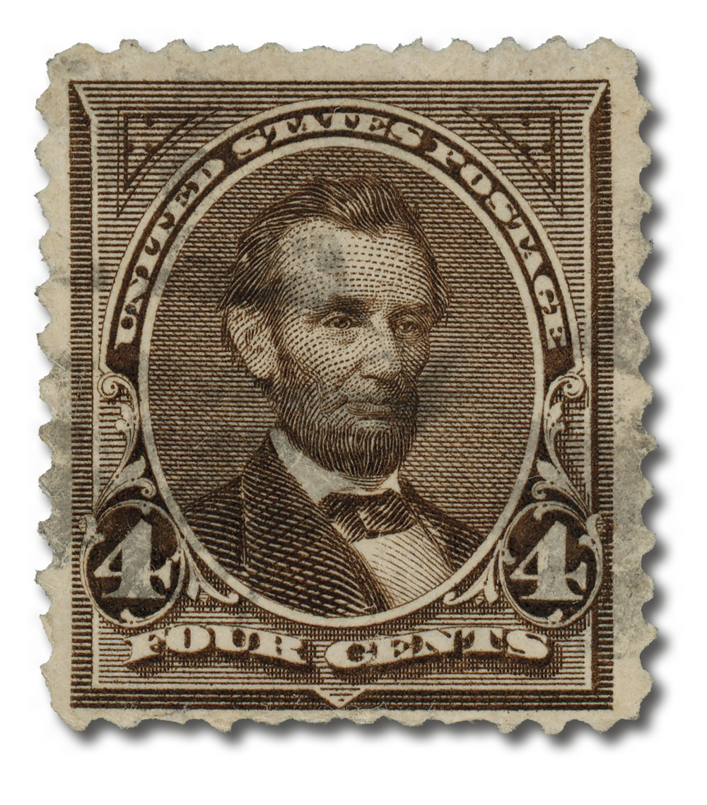 269 - 1895 4c Abraham Lincoln, Dark Brown, Double Line Watermark