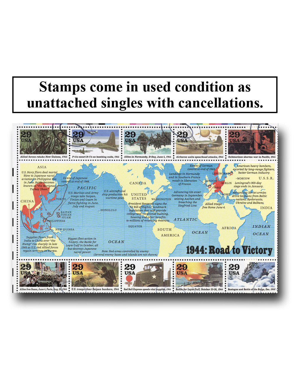 洋書 CAVALCADE NOVEMBER 1964 2838 - 1994 29c World War II - Mystic Stamp Company