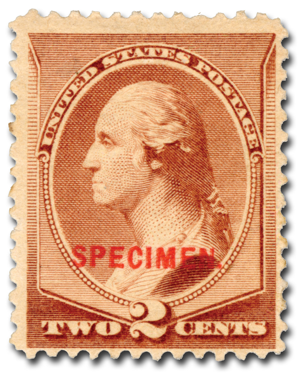 210SD - 1883 2c Washington, Red Brown, Specimen Type D - Mystic