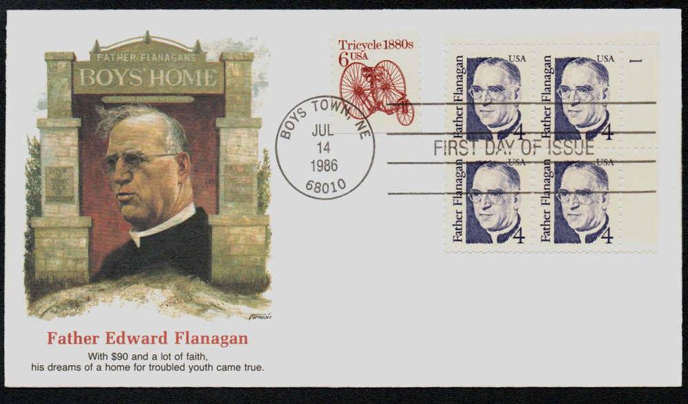 310896 -- Fleetwood First Day Cover (Plate Block) -- First Day Cover