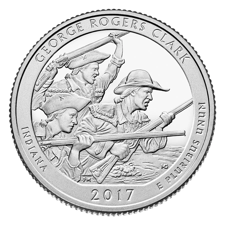 CNINGR25D - 2017 George Rogers Clark National Quarter, D Mint