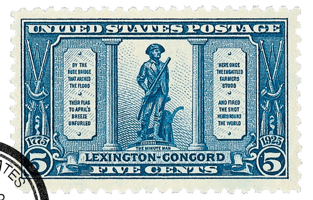 619 - 1925 5c The Minuteman, Dark Blue - Mystic Stamp Company